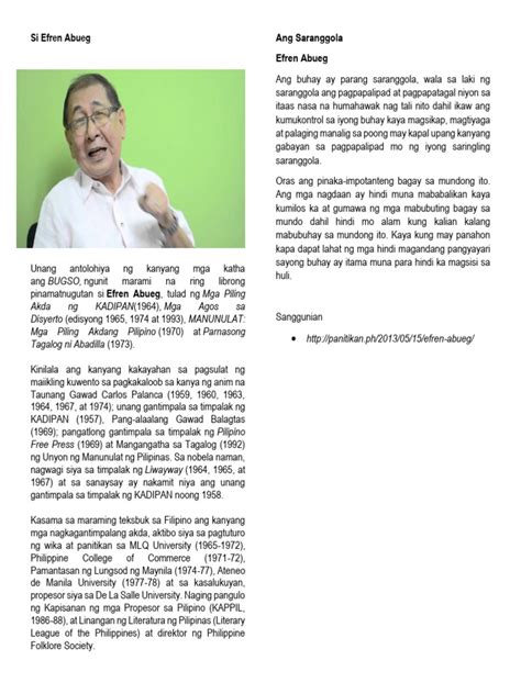 Tisa Muna Bago Sumargo si Efren .